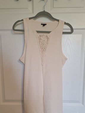 Torrid Cream Crochet-Inset Tank